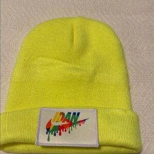 Nike Yellow Knit Beanie Hat